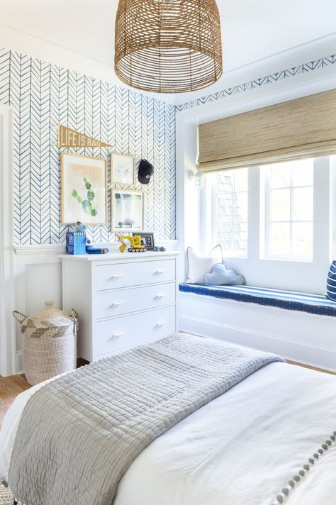 A Nautical Boy's Room - Monika Hibbs Nautical Boy Room, Monika Hibbs, Surf Room, Nautical Bedroom, Toddler Boys Room, Boy’s Room, Boys Bedroom Decor, Toddler Bedrooms, Big Boy Room