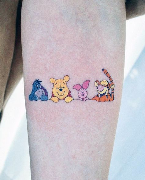 Top 100 Best Eeyore Tattoos For Women - Winnie The Pooh Design Ideas Eeyore Tattoo, Tattoo Ideas Meaningful, Pooh Tattoo, Winnie The Pooh Design, Winnie The Pooh Tattoos, Disney Tattoo Ideas, Childhood Characters, Tattoo Pictures, Sibling Tattoos