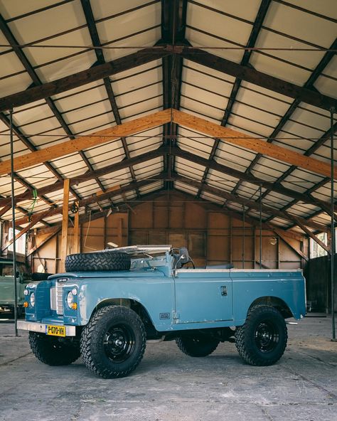 FOR SALE - Land Rover Series 3 88” 1978 Year: 1978 Engine: 2.25 4 cylinder Fuel: Petrol Color: Marine Blue Transmission: Manual Model: Series 3 – 88” This might just be the perfect Land Rover Series 88”. A full custom leather interior (with rear benches and matching doorhandles), galvanized doortops, USB charger, Custom DUTCH ROVERS Tonneau Cover. The color combo on this one is truly astonishing. 235/85-R16 Toyo Open Country Tyres on Wolf Wheels. DM or Check it out on our website. 📸 @paul... Land Rover Series 3 Interior, Land Rover Series 3, Series 3, Land Rover Series, Marine Blue, Tonneau Cover, Land Rover Defender, Custom Leather, Land Rover