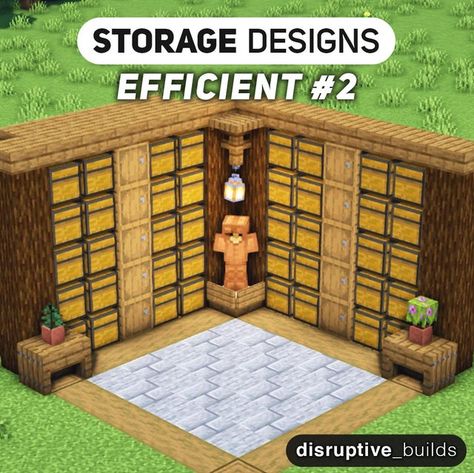 Minecraft Storage Design Ideas, Minecraft Building Ideas Storage Room, Small Chest Room Minecraft Ideas, Minecraft Interior Design Storage, Minecraft Storage Shed Ideas, Minecraft Storage Room Design, Smelting Area Minecraft, Crafting Room Minecraft, Storage Room Minecraft Ideas