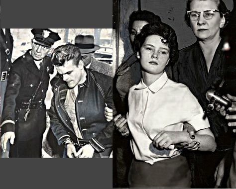 Teenage killers, Charles Starkweather & Caril Ann Fugate - These two maniacs killed 11 people between 1957 & 1958... looks can be deceiving. (*note: These two were the inspiration for the characters, Johnny Bartlett & Patricia Ann Bradley in the 1996 film, "The Frighteners", starring: Michael J.  Fox) Charles Starkweather, Caril Ann Fugate, The Frighteners, Looks Can Be Deceiving, Michael J Fox, J Fox, Michael J, Good And Evil, Vintage Photographs