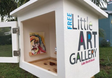 Little Free Library Plans, Art Club Projects, Leave Art, Scale Art, Pop Up Art, Library Art, Art People, Mobile Art, Art Installations