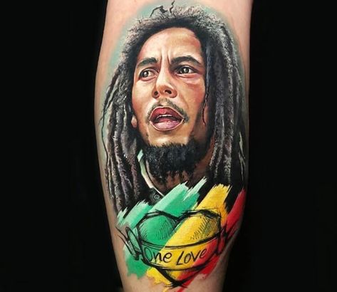 Tattoo photo - Bob Marley tattoo by Lena Art Bob Marley Dibujo, Rasta Tattoo, Marley Tattoo, Bob Marley Tattoo, Bob Marley Lion, Kunst Tattoos, Explore Tattoo, Famous Tattoos, World Tattoo