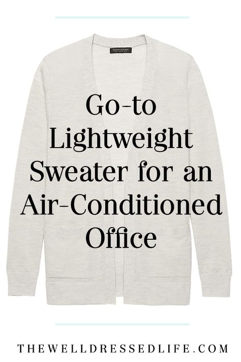 Go-to Lightweight Sweater for an Air-Conditioned Office - The Well Dressed Life The Well Dressed Life, Office Sweater, Business Professional Women, Business Professional Outfits, Womens Suits Business, Summer Work Outfits, Fashion Dresses Casual, Workwear Fashion, Business Attire