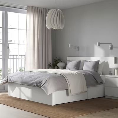 Double beds - IKEA Belgium Malm Bed Frame, High Bed Frame, Ikea Malm Bed, Malm Bed, Letto King Size, High Bed, Head Boards, Tall Bed, Bed Frame With Drawers