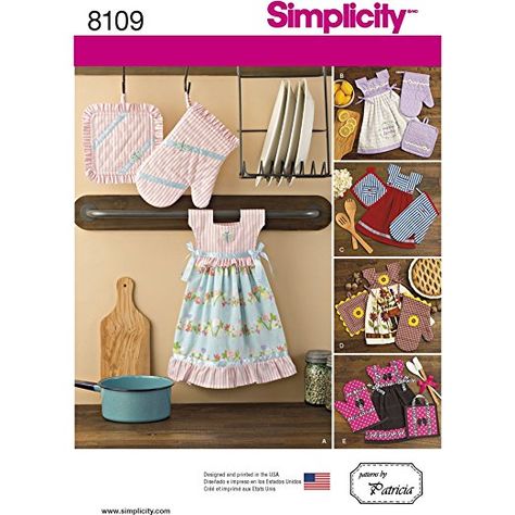 Simplicity Creative Patterns Simplicity Patterns Towel Dresses, Pot Holders and Oven Mitts Size: One Size (One Size)) , 8109 Dress Holder, Dress And Gloves, Towel Dress, Crafts Sewing Patterns, Decorative Kitchen Towels, Butterick Pattern, Decorative Kitchen, Towel Pattern, Hanging Towels