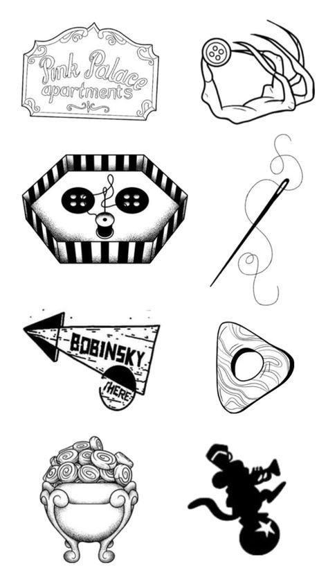 Coraline Tattoo, Flash Sheet, Tattoo Flash Sheet, Simplistic Tattoos, Tattoo Flash, Thigh Tattoo, Coraline, Flash Tattoo, Tattoos And Piercings