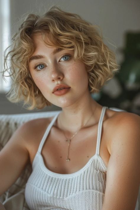 20 Gorgeous Short Haircuts For Curly Hair That Will Make You Ditch The Straightener - Pinch Of Glam Round Haircut, Short Haircuts For Curly Hair, Blonde Curly Bob, Short Curly Cuts, Perfect Curly Hair, Super Short Haircuts, Curly Pixie Haircuts, Stylish Short Haircuts, Summer Haircuts