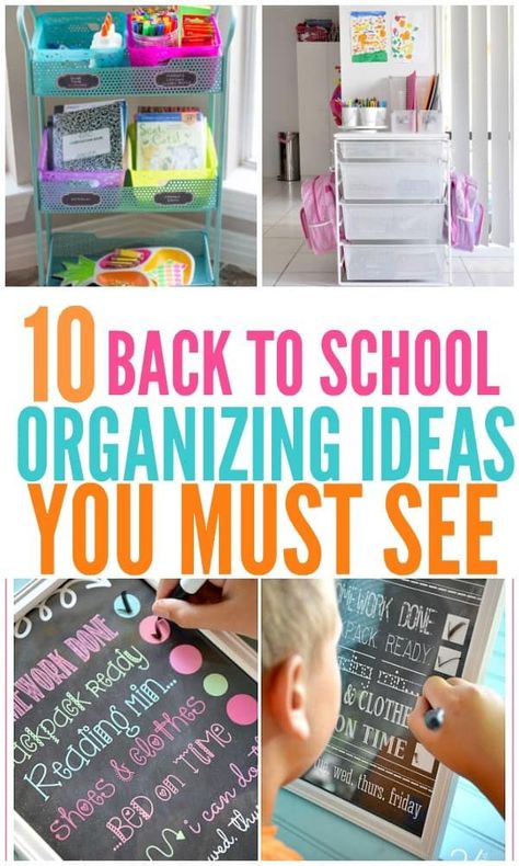 Back To School Organization Ideas For A Successful Year - Organization Obsessed School Organization Ideas, Kids School Organization, Work Organizer, Organize School, Organization School, School Hacks Diy, Back To University, Raising Daughters, Homework Station