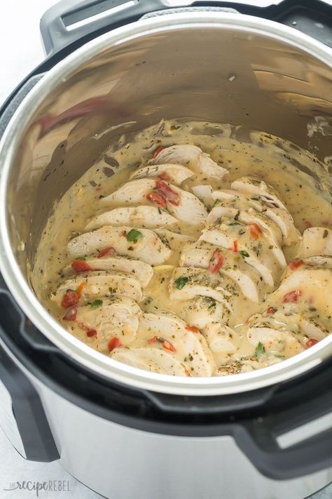 Creamy Chicken Breast Recipes, Instapot Ideas, Creamy Italian Chicken, Instapot Meals, Crockpot Express, Easy Chicken Breast, Instant Pot Air Fryer, Food Instant Pot, Instant Pot Meals