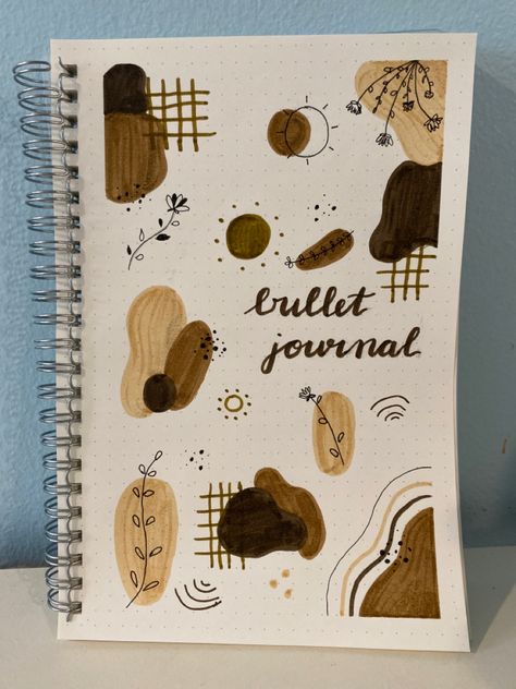 Journal Cover Design Ideas Aesthetic, Front Page Design For Journal Aesthetic, Calligraphy Front Page, Aesthetic Journal Front Cover, Brown Pages Aesthetic, Diy Journal Cover Design, Aesthetic File Cover, Creative Diary Design Ideas, Journal Ideas Aesthetic Doodles