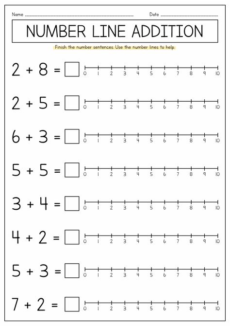 Mathematics Worksheets For Kindergarten, Addition With Number Line, Number Line Addition, Math Number Cards, Subtraction Kindergarten, Cvc Words Kindergarten, Reading Comprehension Kindergarten, Sounding Out Words, Mathematics Worksheets