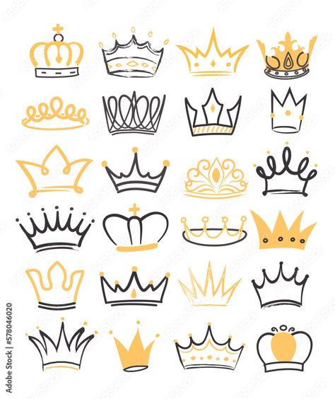 Tiara Tattoo, Crown Tattoos For Women, Small Crown Tattoo, Bow Tattoo Designs, Crown Drawing, Crown Tattoo Design, Doodle Borders, Queen Tattoo, Image Vintage