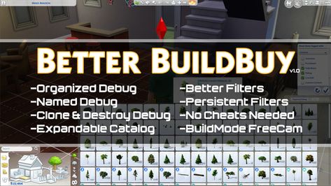 Better BuildBuy (Organized Debug) v1.0 - Public Release | TwistedMexi on Patreon Sims 4 Cheats, Best Sims, Best Mods, Best Build, Sims 4 Build, The Sims4, Back Off, Sims Mods, Sims 4 Custom Content