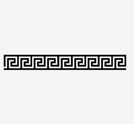 Greek Pattern Tattoo, Versace Tattoo Design, Greek Border Design, Warrior Symbol Tattoo, Versace Tattoo, House Porch Design, Roman Tattoo, Mangas Tattoo, Eyewear Store Design