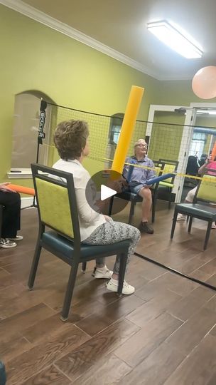 Balloon Volleyball For Seniors, Balloon Volleyball, Exercise Games, Assisted Living Activities, Low Impact Exercise, Olympic Crafts, Church Games, Physical Activities For Kids, Senior Activities