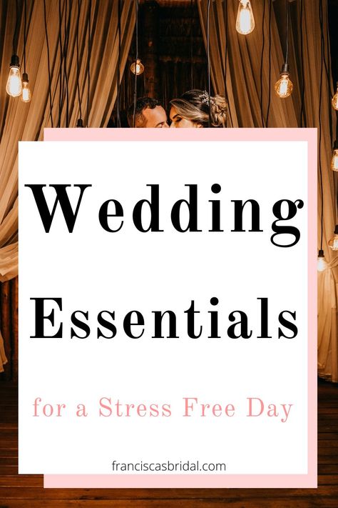 With your wedding day just around the corner, it can be very easy to overlook some of the wedding day essentials! This post is here to help you navigate through wedding preparations to make sure you have everything you need to make your dream wedding day come true! | Wedding planning checklist | Wedding planning tips | Planning a wedding | Wedding day survival kit | Wedding day emergency kit | Wedding tips | Wedding tips for bride | Essential wedding tips | Wedding day essentials | Wedding Day Bag Checklist, Bride Day Of Checklist, Bride Essentials For Wedding Day, Bride Tips For Wedding Day, Wedding Day Necessities, Wedding Day Essentials The Bride, Wedding Essentials Checklist, Survival Kit Wedding, Wedding Day Survival Kit