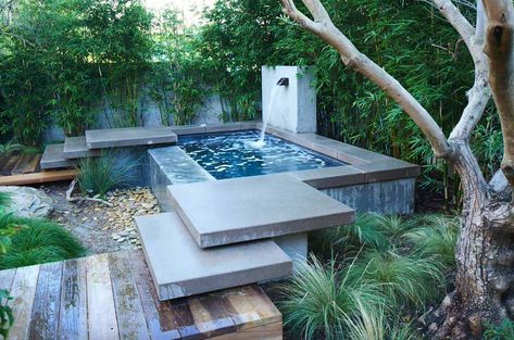 40+ Outstanding Hot Tub Ideas To Create A Backyard Oasis Patio Chico, Backyard Spa, Kleiner Pool Design, Moderne Pools, Spa Oasis, Relaxing Backyard, Small Swimming Pools, Hot Tub Backyard, Mini Pool