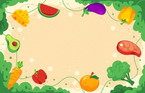 Organic Food and Fruit Shopping Background Fruits Background Design, Fruit Background Aesthetic, Shopping Background, Cartoon Recipe, Background Ppt, Vegetable Cartoon, Ppt Background, Fruit Cartoon, Background 4k