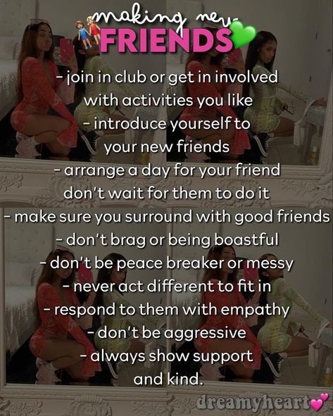 How To Make Friends In High School, Friends Baddie, Friend Tips, Highschool Tips, 7 Friends, Social Life Hacks, High School Survival, High School Hacks, Get A Boyfriend