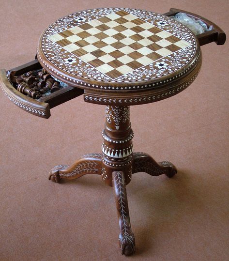 Chess table Chess Tables, Chess Board Table, Chess Table, Wooden Chess, Chess Pieces, Skagen, Chess Set, Dream House Decor, Table Games