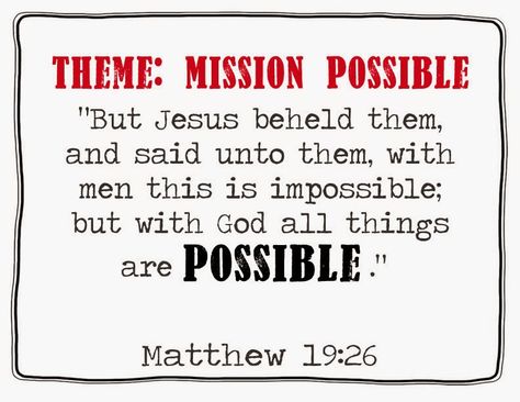 Embracing Life's Adventures: Mission Possible Sunday School Themes, Mission Impossible Theme, Kids Church Decor, Mission Prep, Vacation Bible School Themes, Mission Possible, Lds Mission, Youth Conference, Articles Of Faith