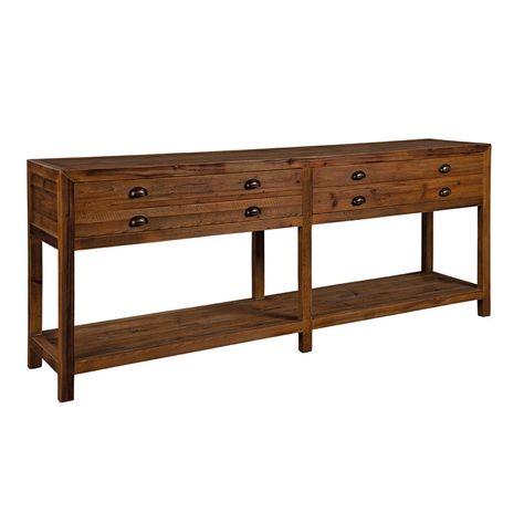 Furniture Classics Apothecary 86'' Solid Wood Sideboard | Wayfair Apothecary Sideboard, Family Shoes, Antique Sideboard, Solid Wood Sideboard, Console Cabinet, Pulaski Furniture, Wood Tones, Wood Sideboard, Low Shelves