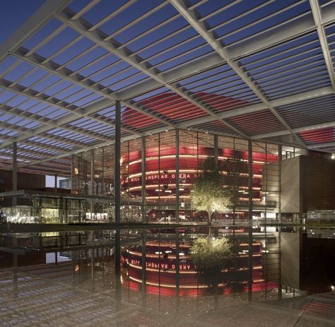 Gallery of Winspear Opera House / Foster + Partners - 6 Terrace Shade, Winspear Opera House, Canopy Over Bed, Hotel Canopy, Deck Canopy, Canopy Architecture, Backyard Canopy, Wedding Canopy, Garden Canopy