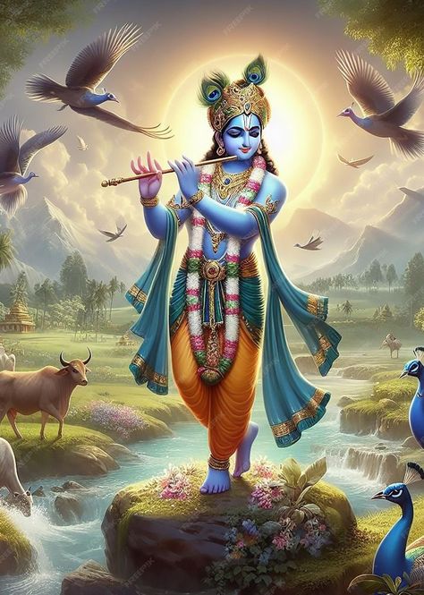 Sri Krishna Images, Sri Krishna Photos, Dwarikadhish Hd Wallpaper, Shri Ram Wallpaper, Canvas Art Painting Abstract, Album Artwork Cover Art, Earth Illustration, Lord Krishna Hd Wallpaper, Art Basics