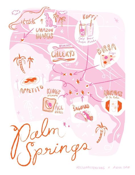 Palm Springs Bach, Vintage Palm Springs, Palm Springs Aesthetic, Palm Springs Bachelorette, Salvation Mountain, Palm Springs Style, Palm Spring, Palm Springs California, Printable Maps