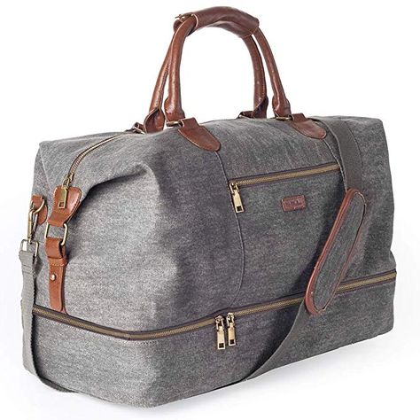 Bag With Shoe Compartment, Canvas Weekender Bag, Canvas Duffel Bag, Canvas Duffle Bag, Canvas Travel Bag, Sac Week End, Mens Travel Bag, Bag Essentials, Leather Duffle