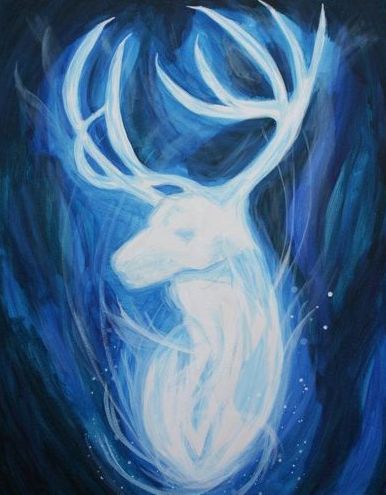 Harry Potter Tattoo Unique, Patronus Art, Stag Patronus, Tattoo Harry Potter, Harry Potter Art Drawings, Harry Potter Painting, Harry Potter Tattoos, Harry Potter Images, Harry Potter Decor