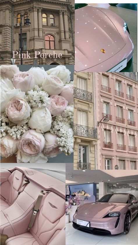 Different cars as aestetics! Pink Porsche, Pink Cars, Dream Cars Mercedes, Pastel Pink Aesthetic, Pink Car, Classy Cars, Pink Girly Things, Pink Themes, Pretty Cars