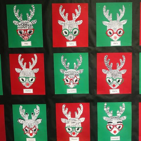 Christmas Freebies and Ideas for the Classroom 4th Grade Christmas Art Projects, Reindeer Art For Kids, Reindeer Art Projects, Reindeer Art, Christmas Applique Designs, Christmas Art For Kids, Christmas Freebie, Christmas In The Classroom, Christmas Art Projects