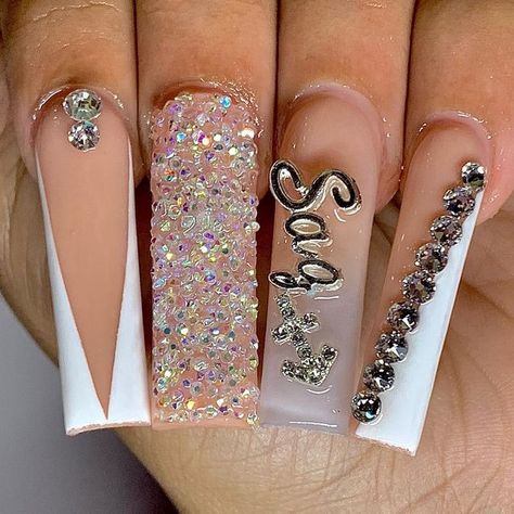 03 Birthday Nails, Birthday Nails For December, Medium Size Birthday Nails, Acrylic Nail Designs Sagittarius, Sagitarrius Birthday Nails, 18tg Birthday Nails, 22nd Birthday Nail Designs, Libra 21st Birthday Nails, Sagittarius Nails Designs Acrylic Short