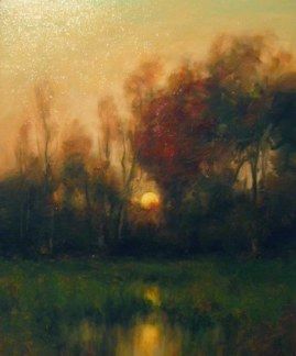 Tonal Painting Landscapes, Dennis Sheehan Paintings, Dennis Sheehan, George Inness, Moody Painting, Oil Painting Pictures, Art Alevel, Sunrise Painting, Witch Art