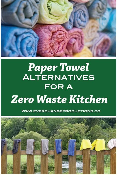 Zero Waste Swaps, Dream Farmhouse, Reusable Paper Towels, Unpaper Towels, Zero Waste Kitchen, Solid Waste, Green Inspiration, Zero Waste Lifestyle, Clean Living