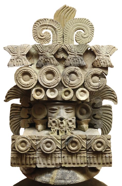 A ceramic incense burner from the ancient city of Teotihuacan is decorated with images of butterflies. Mesoamerican Sculpture, Ancient Mesoamerica, Monarch Migration, Adventurers Club, Mesoamerican Art, Precolumbian Art, Aztec Artwork, Butterfly Migration, Ancient Mexico