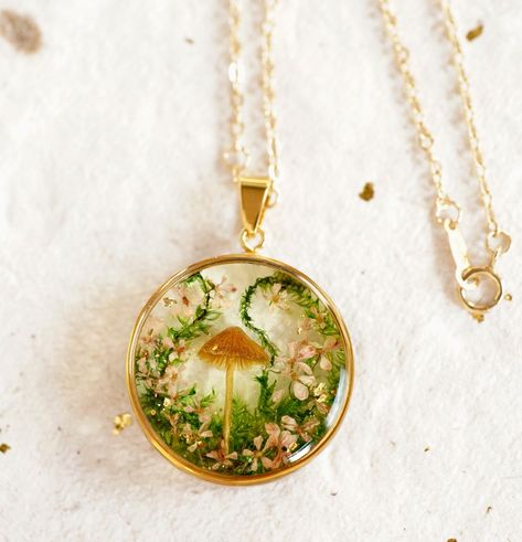 Resin jewelry Terrarium jewelry Handmade Jewelry Terrarium world Terrarium art Gift for her Christmas gift Mushroom terrarium Mushroom jewelry Mushroom Resin Jewelry, Christmas Resin Jewelry, Resin Necklace Ideas, Mushroom Resin, Terrarium Art, Mushroom Terrarium, Diy Resin Earrings, Resin Jewlery, Resin And Wood Diy