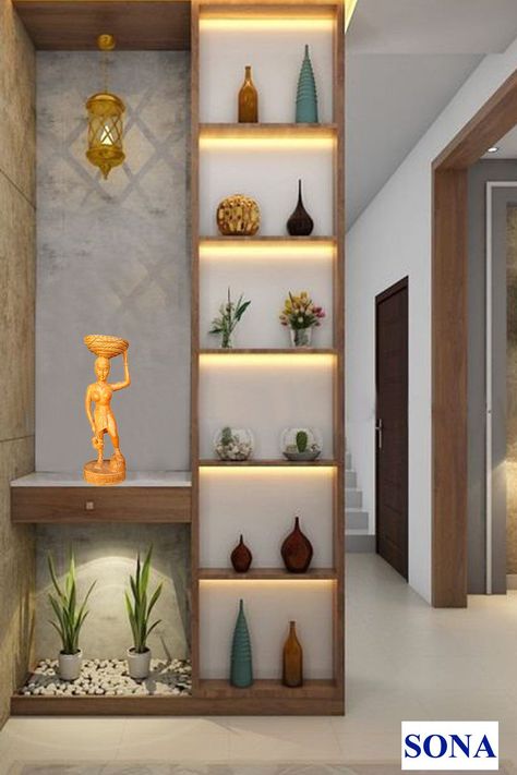 Latest Wall Decorating Ceiling Designs For Women's Ideas Trending Wall Decor | Home Decor Ideas Wooden Artifacts For Home Decor, Artifacts For Home Decor, Interior Design Indian Style, Stairs Wall Decor Ideas, Indian Living Room Decor, Indian Home Decor Ideas, Home Decor Ideas Indian Style, Wall Partition Design, Woman Statue