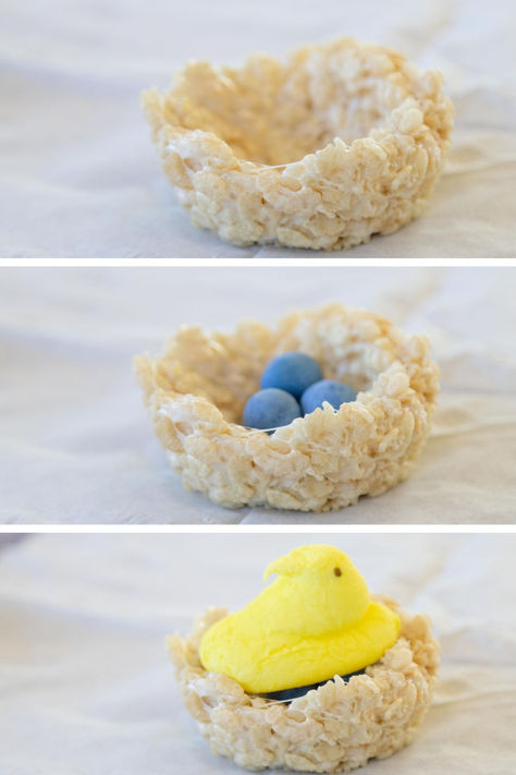 🐣 Get ready for some fun with these adorable and easy-to-make Cute Rice Krispies Treats Peeps Nests! 🌸 Perfect for Easter, spring, or just because, these nests are sure to bring a smile to anyone's face! 🧡 Let's get scratchin' and create something amazing together with Small Town Scratch! 🎨✨ Diy Rice Krispies, Rice Krispie Nests, Spring Snacks, Marshmallow Peeps, Rice Krispies Treats, Krispy Treats, Krispies Treats, Rice Krispy, Mini Eggs