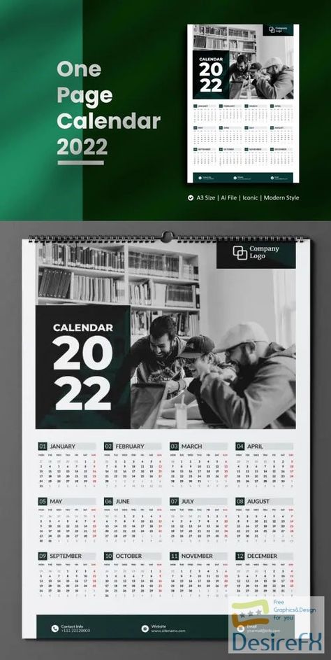 Tent Calendar Design, One Page Calendar Design, A3 Calendar Design, Calander Design Ideas, Corporate Calendar Design, Modern Calendar Design, One Page Calendar, Honey Label Design, Quarterly Calendar