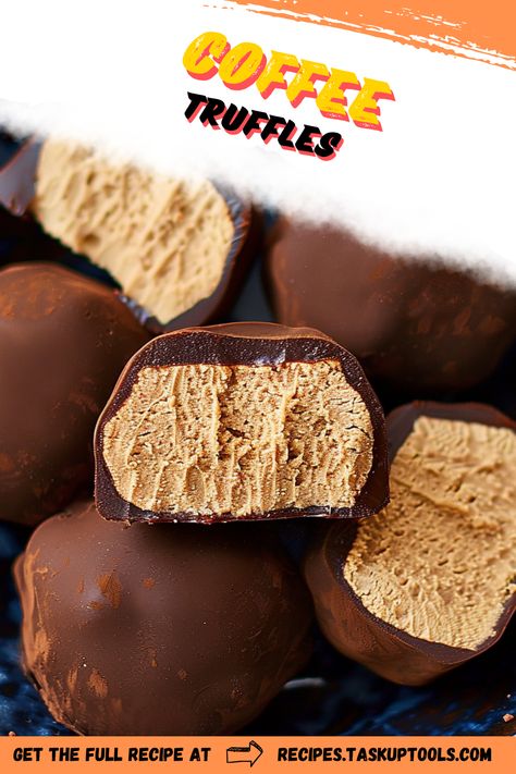 Indulge in the rich, decadent world of coffee truffles with this easy-to-follow recipe. Perfectly blending the bold flavor of coffee with smooth chocolate, these delightful treats make for an exquisite dessert or a thoughtful gift. Whether you're a coffee lover or simply looking to elevate your sweet tooth, these truffles are sure to impress. Discover tips for customizing your flavor profiles and presentation ideas to take your coffee truffles to the next level. Pin this recipe for a delicious gourmet experience that will awaken your Coffee Mousse Truffles, Coffee Truffles Easy, Coffee Candy Recipe, Booze Truffles, Espresso Truffles Recipe, Coffee Truffles Recipe, Coffee Balls, Toffee Truffles, Coffee Truffles