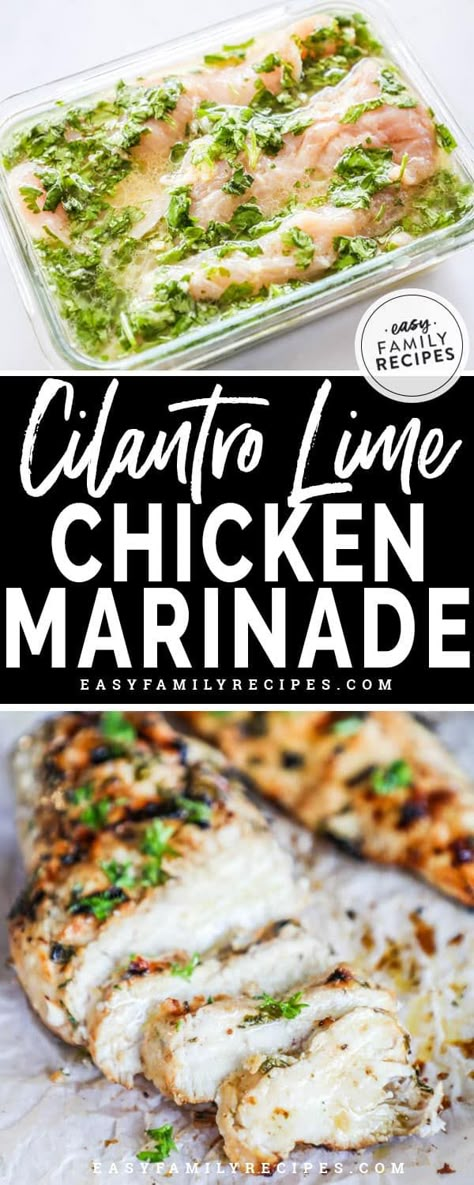 Grilled Cilantro Lime Chicken · Easy Family Recipes Grilled Cilantro Lime Chicken, Lime Chicken Marinade, Cilantro Lime Chicken Marinade, Recipe For Grilled Chicken, Lime Marinade For Chicken, Easy Summer Dinner, Sommer Mad, Chicken Food Recipes, Easy Summer Dinners