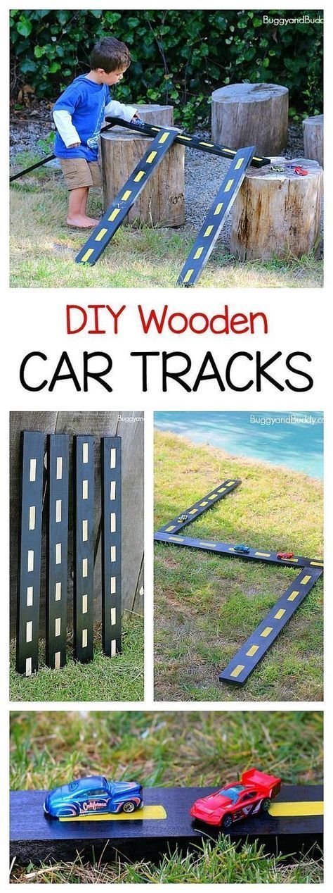 DIY Wooden Roads and Ramps for Toy Cars: Easy homemade car tracks perfect for outdoor and inside play- especially fun for Hot Wheels fans! Great for school or home. ~ BuggyandBuddy.com Kids Outdoor Play, Outdoor Play Area, Wooden Car, Outdoor Classroom, Play Spaces, Backyard Play, Outdoor Learning, Backyard For Kids, Toy Cars