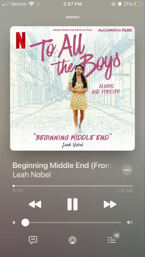 Beginning Middle End, Jean Peters, Lara Jean, Love Ya, End Of The World, Always And Forever, Music Playlist, The Boys, Music Is Life