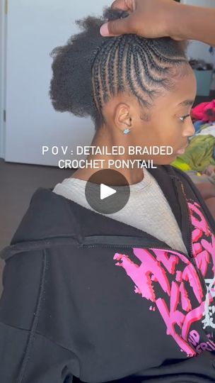 Cute Crochet Hairstyles, Crochet Ponytail, Braided Crochet, High Bun Hairstyles, Crochet Hairstyles, High Bun, Cool Braid Hairstyles, Cool Braids, A Ponytail