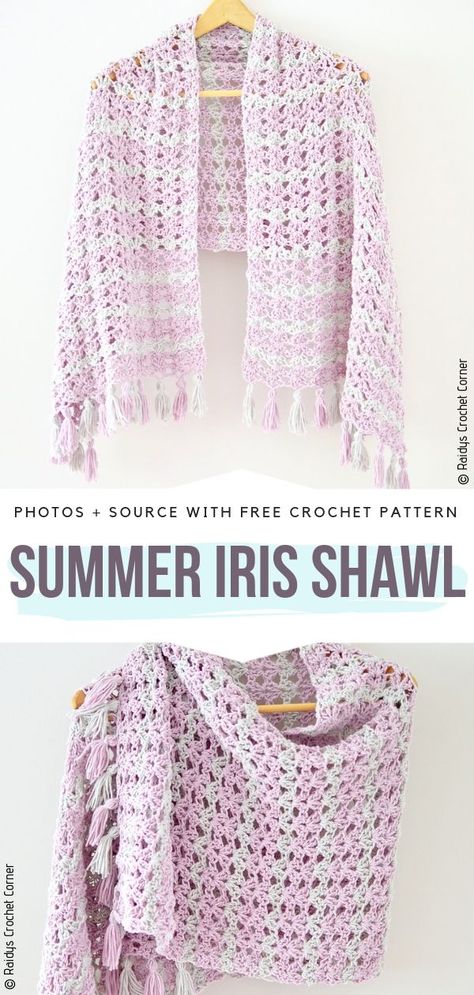 Crochet Scarf Pattern Free Easy, Summer Crochet Patterns Free, Crochet Caplet, Crochet Shaw, Crochet Prayer Shawls, Crocheted Shawls, Crochet Shawl Patterns, Crochet Shawl Free, Crochet Wraps