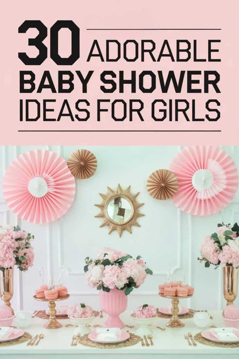 Adorable Baby Shower Ideas for a Baby Girl That Will Delight Spring Baby Shower Ideas Girl, Diy Baby Shower Backdrop, Pink Baby Shower Ideas, Baby Girl Shower Ideas, Baby Shower For Girl, Baby Shower Roses, Outdoor Baby Shower, Spring Baby Shower