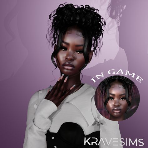 Sims 4 Tray Files, Youtube Cover, Sims 4 Tsr, Wooden Peg Dolls, Sims 4 Black Hair, Sims 4 Cas Mods, The Sims 4 Skin, Cc Hair, Sims 4 Cc Kids Clothing